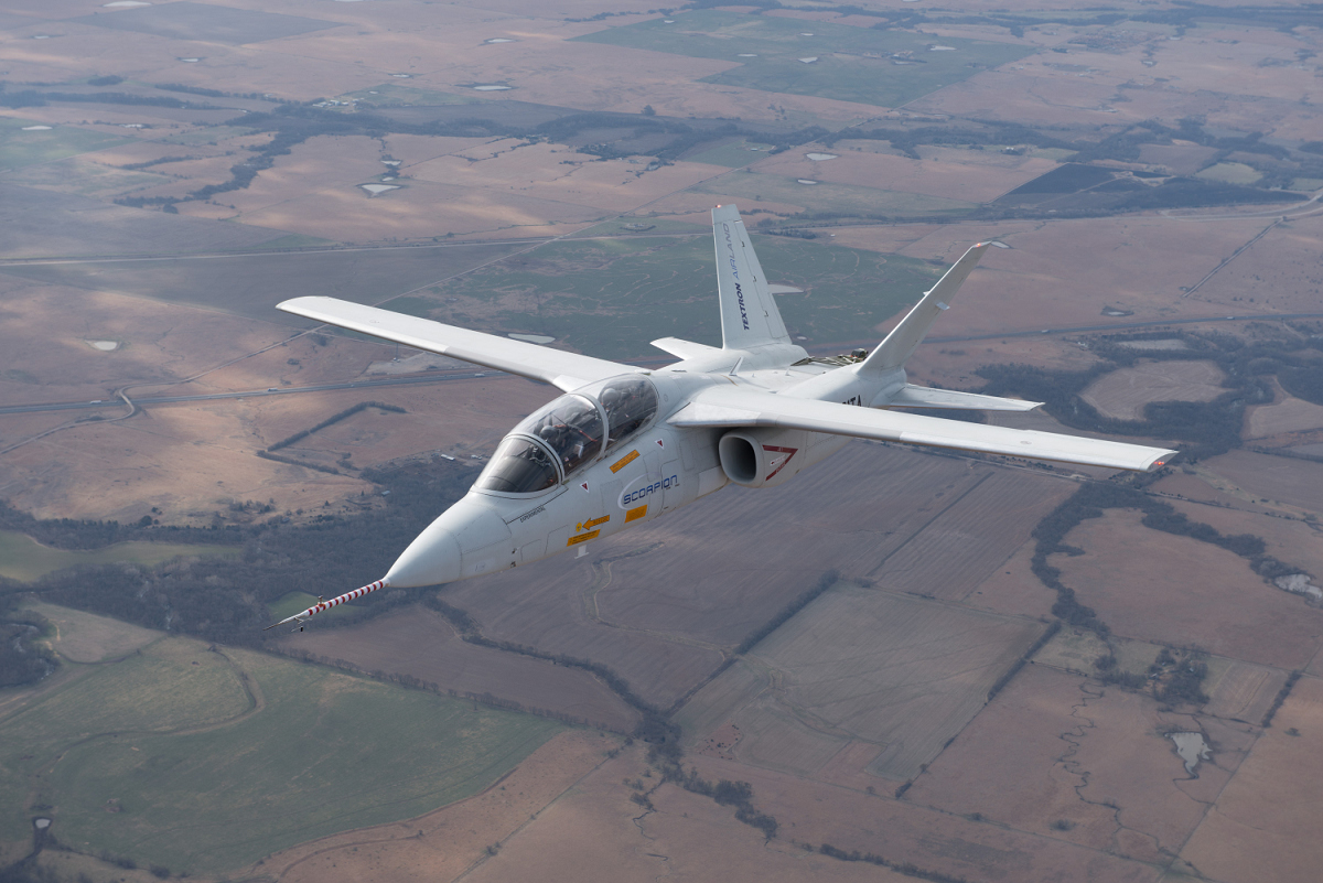 Textron AirLand’s Scorpion reaching 430 KTAS above Kansas, April